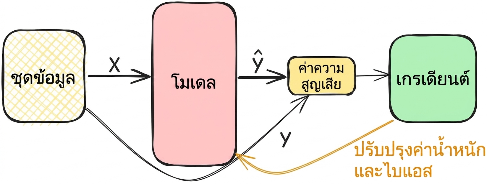 การคำนวณ gradient