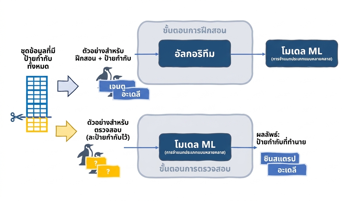 การตรวจสอบโมเดลด้วยตัวอย่างทดสอบ