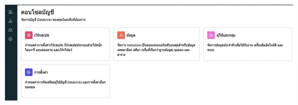 ภาพหน้าจอ Account console