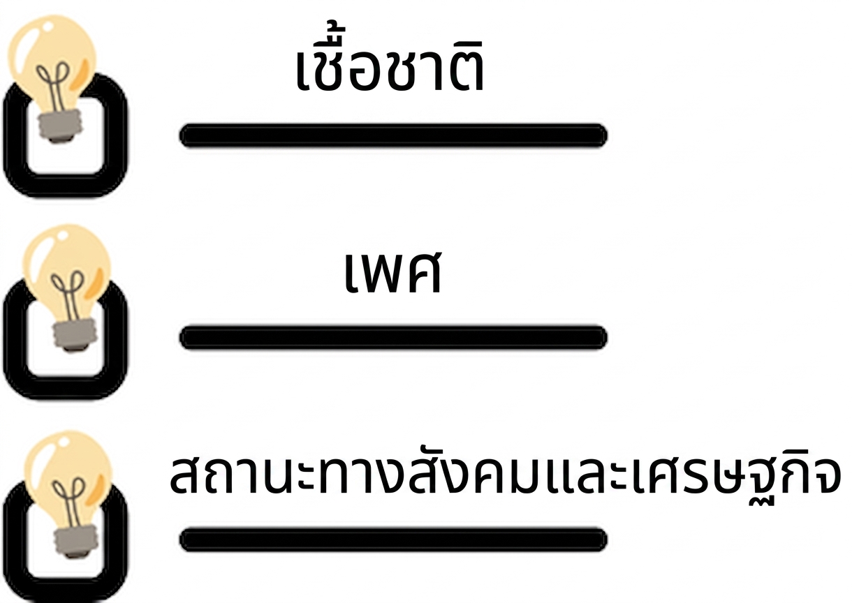 รายการตรวจสอบที่ระบุเชื้อชาติ เพศ และสถานะทางเศรษฐกิจและสังคม