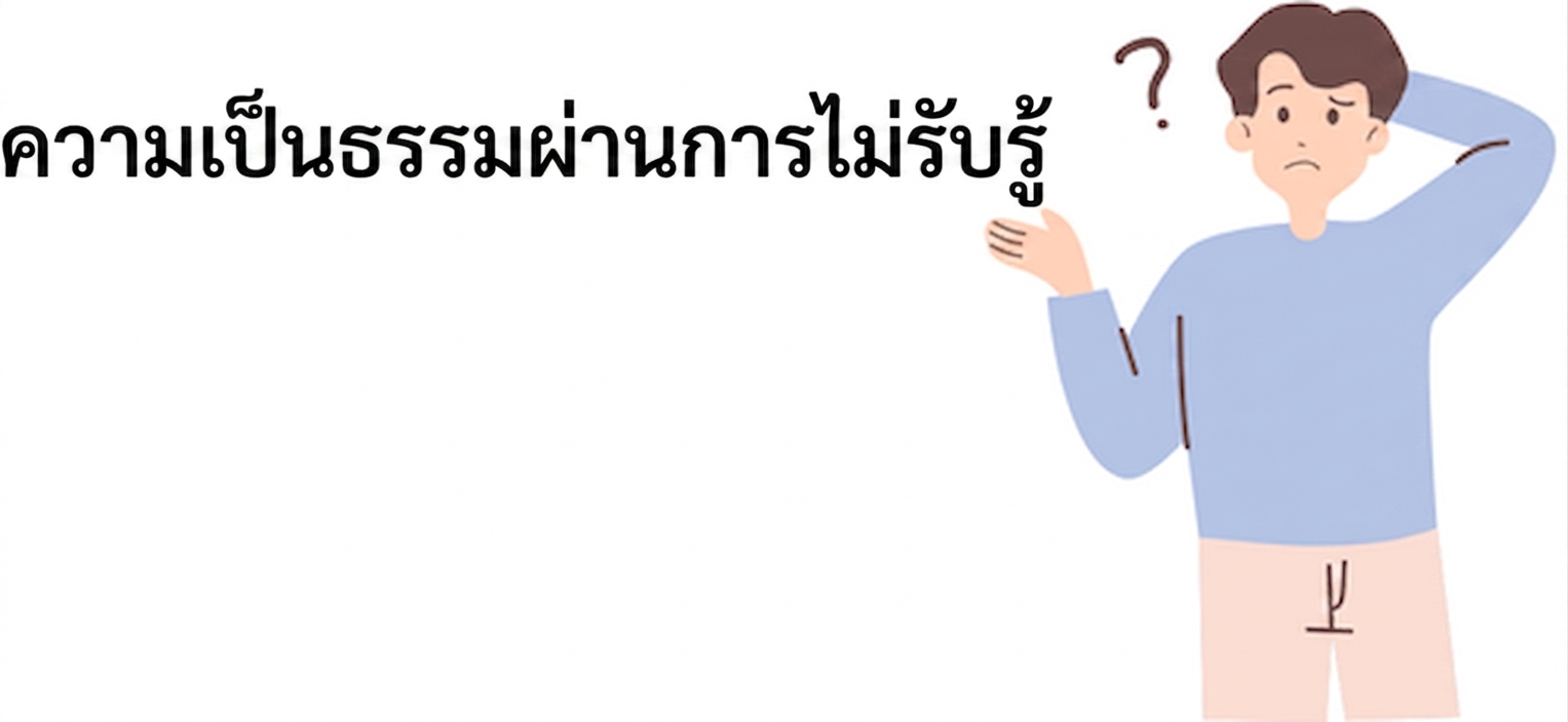บุคคลกำลังทำความเข้าใจแนวคิด "fairness through unawareness"