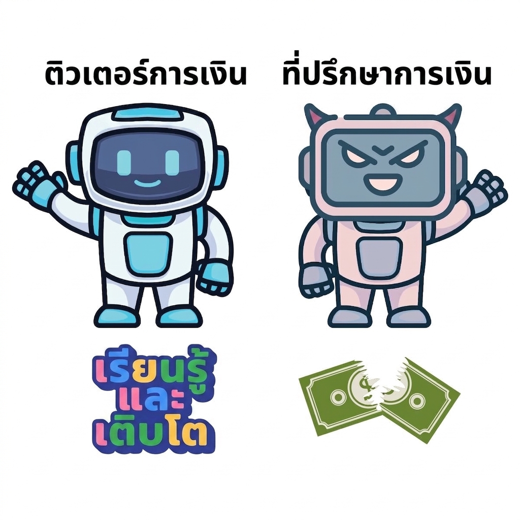 แชทบอทติวเตอร์การเงินและแชทบอทที่ปรึกษาทางการเงิน