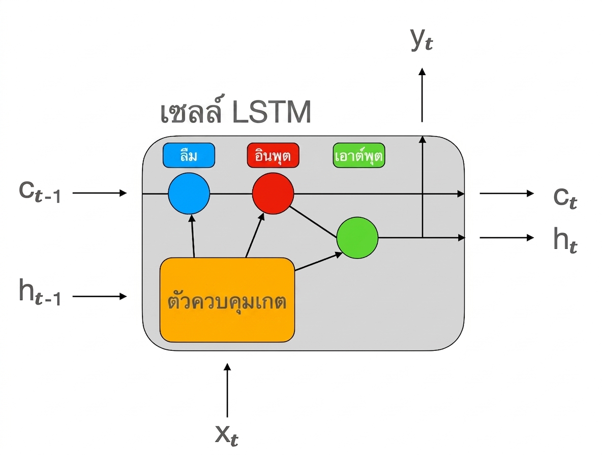 แผนผังของเซลล์ LSTM
