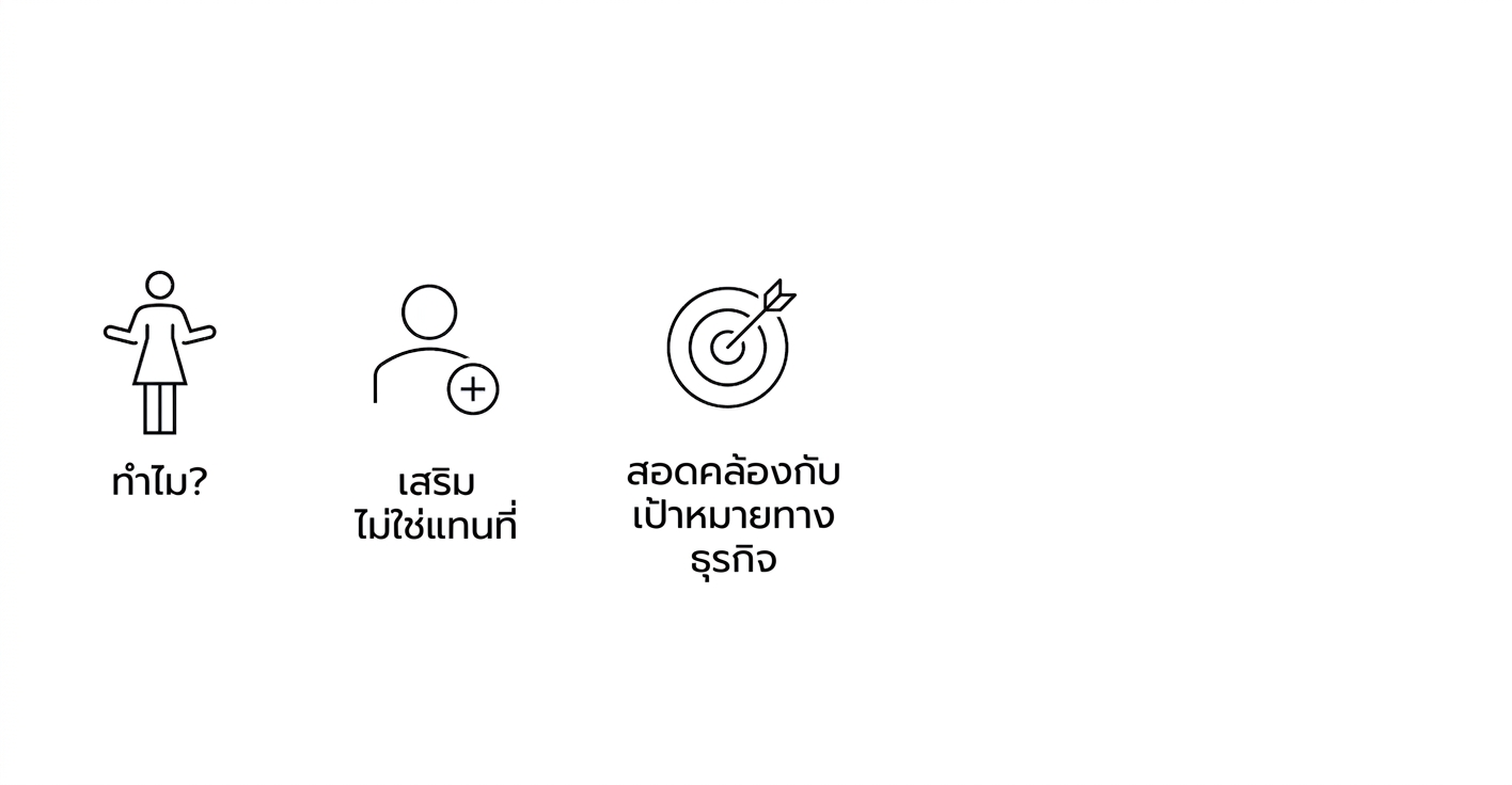 ทำไม? เสริมแทนที่จะทดแทน สอดคล้องกับเป้าหมายธุรกิจ