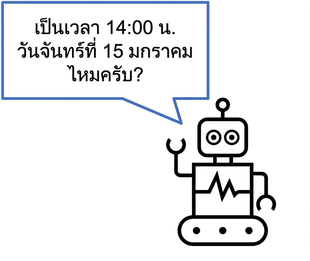 แชทบอตแนะนำเวลานัดหมาย