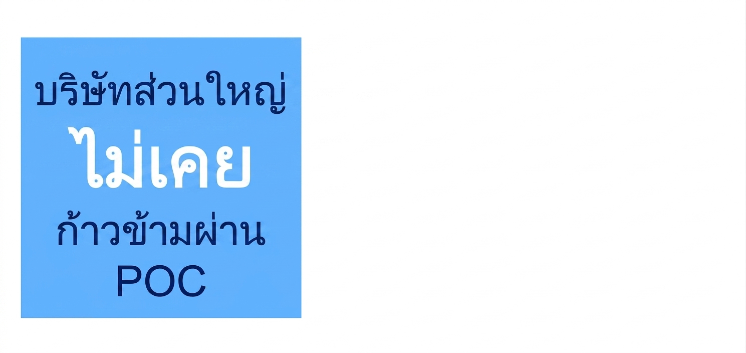 บริษัทส่วนใหญ่ไม่สามารถก้าวพ้นขั้น POC ได้