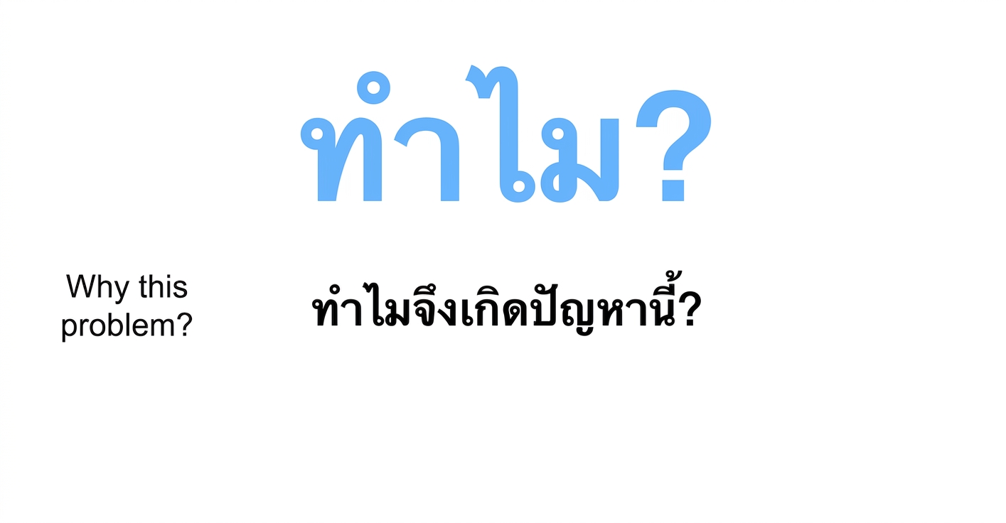 ทำไมถึงเลือกปัญหานี้?