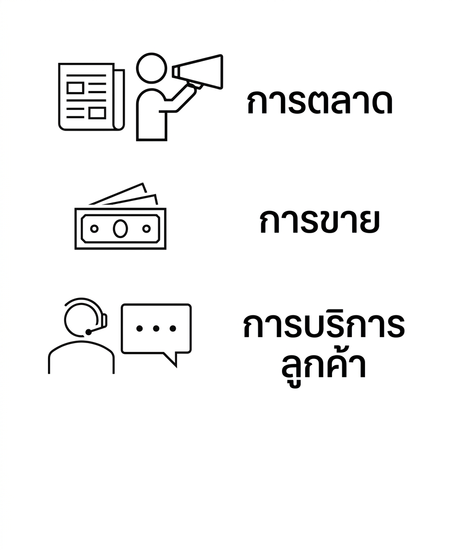 การตลาด การขาย การบริการลูกค้า