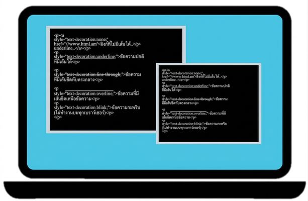 ภาพแสดงโค้ดที่ซับซ้อนบนหน้าจอ