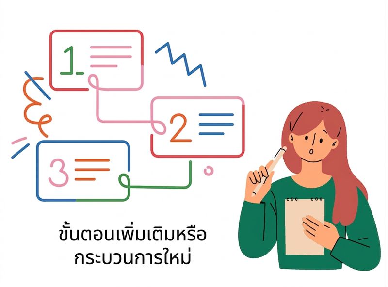 ขั้นตอนหรือกระบวนการเพิ่มเติม?