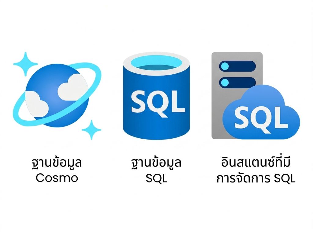ตัวอย่าง Azure Database Services