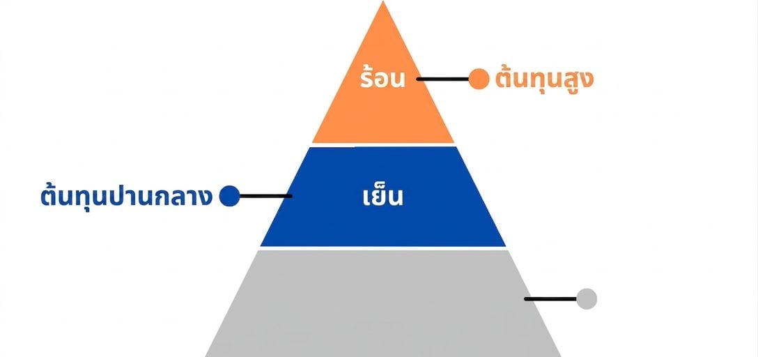 ภาพพีระมิดแสดงระดับ Hot และ Cool