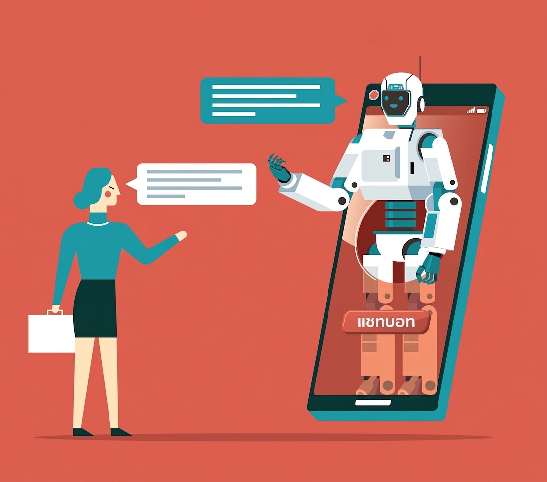ตัวอย่าง AI chatbot