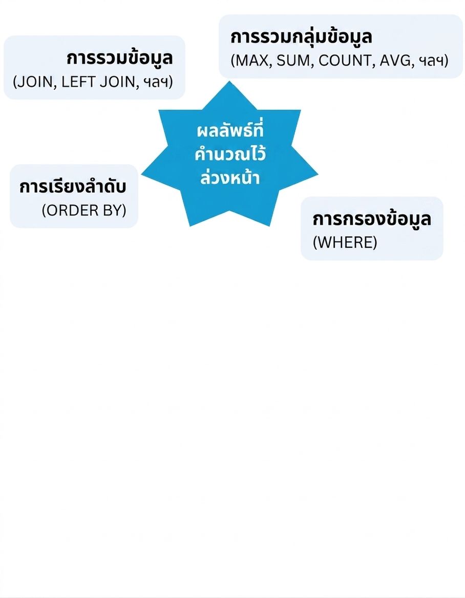View ที่คำนวณผลล่วงหน้า