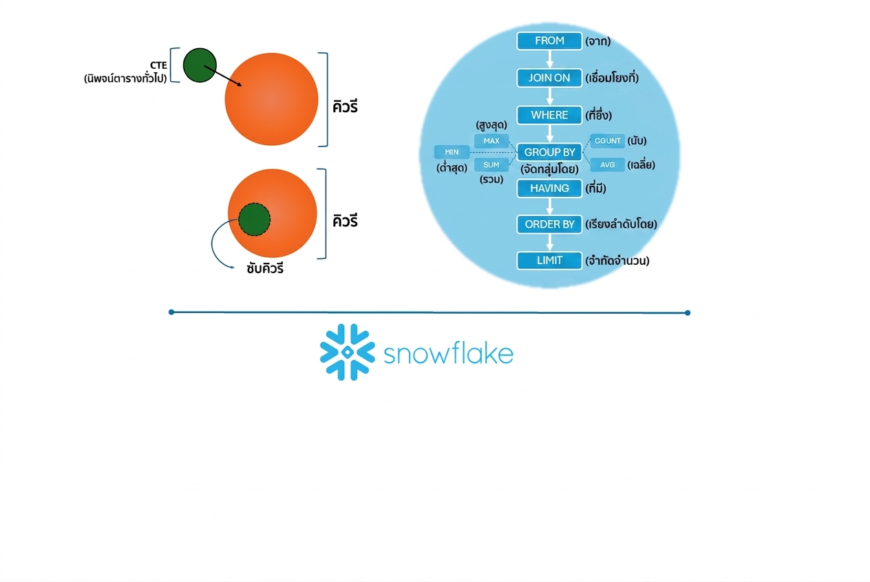 องค์ประกอบข้อมูลใน Snowflake