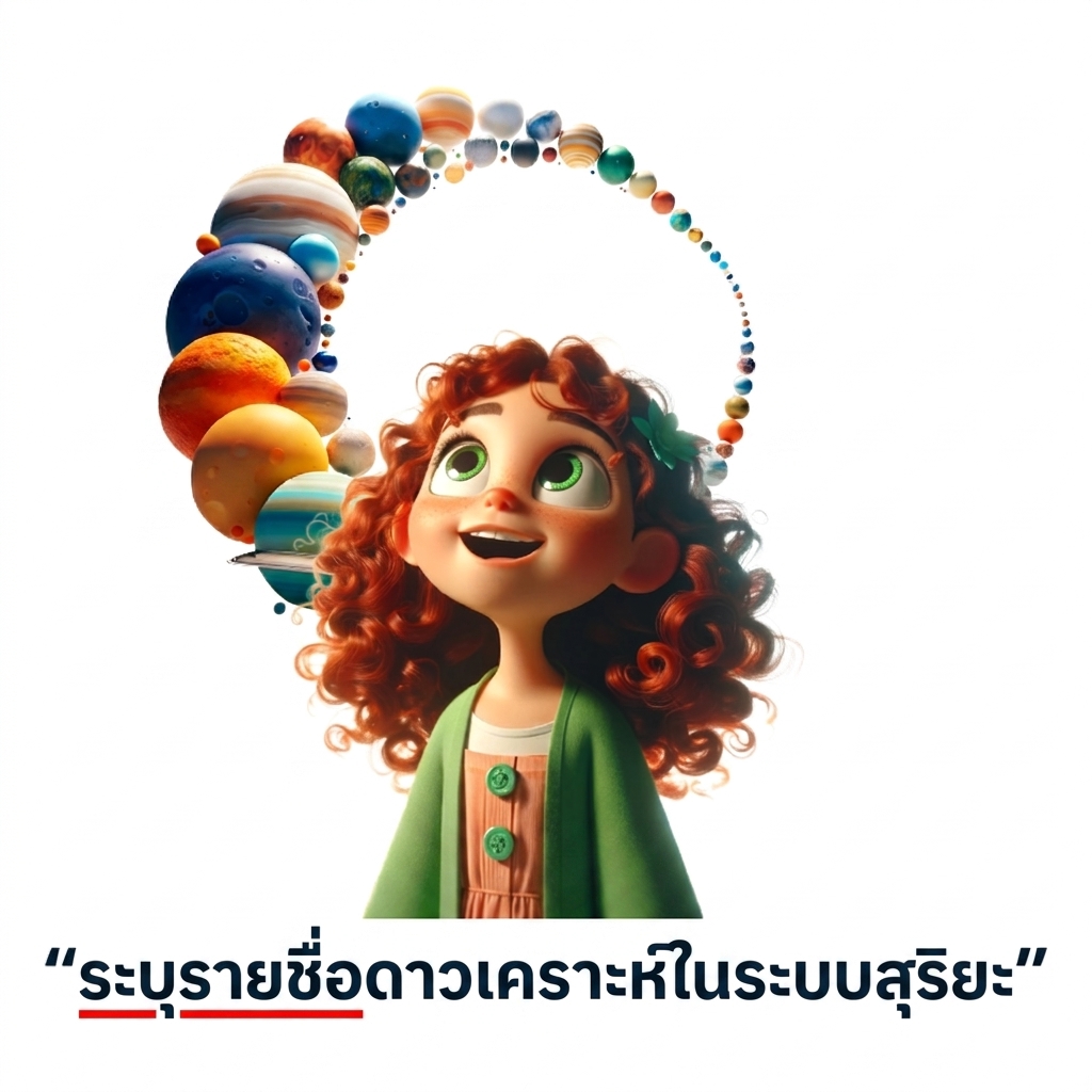 เด็กหนุ่มกับ prompt "list the plants of the solar system"