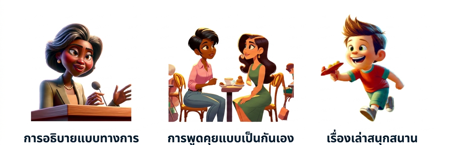 เด็กกำลังเล่นเพื่อแสดงถึงน้ำเสียงที่สนุกสนาน