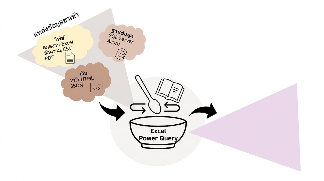 แผนผังแสดงพลังของ Power Query ส่วนที่ 2 จาก 3