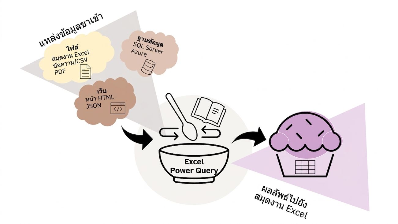 แผนผังแสดงพลังของ Power Query ส่วนที่ 3 จาก 3