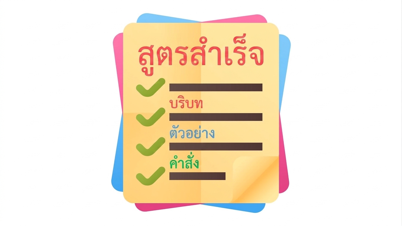 Prompt template ที่มี placeholder สำหรับตัวแปรอินพุต