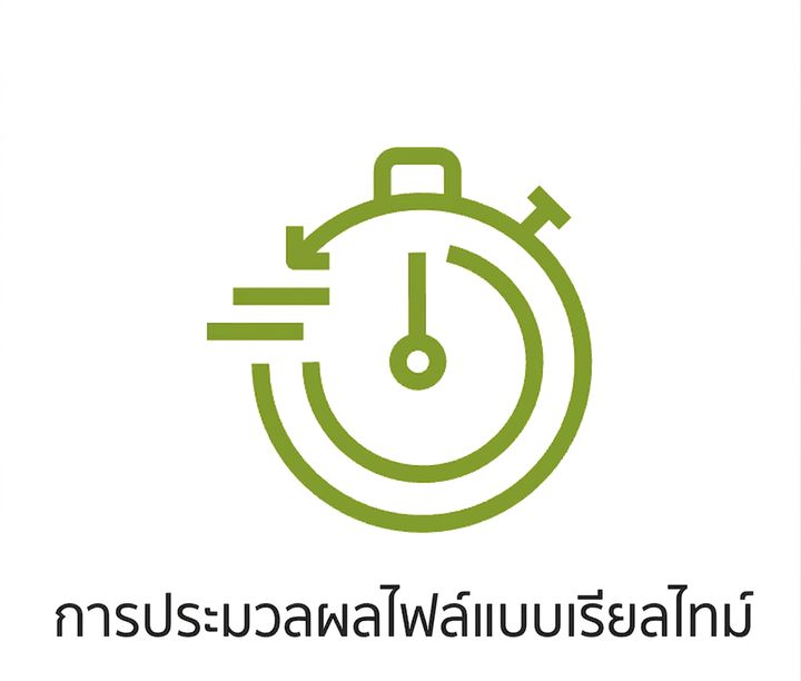 ไอคอนแสดงการประมวลผลแบบ real-time