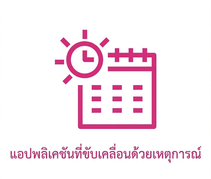 ไอคอนแสดงแอปพลิเคชันแบบ event-driven