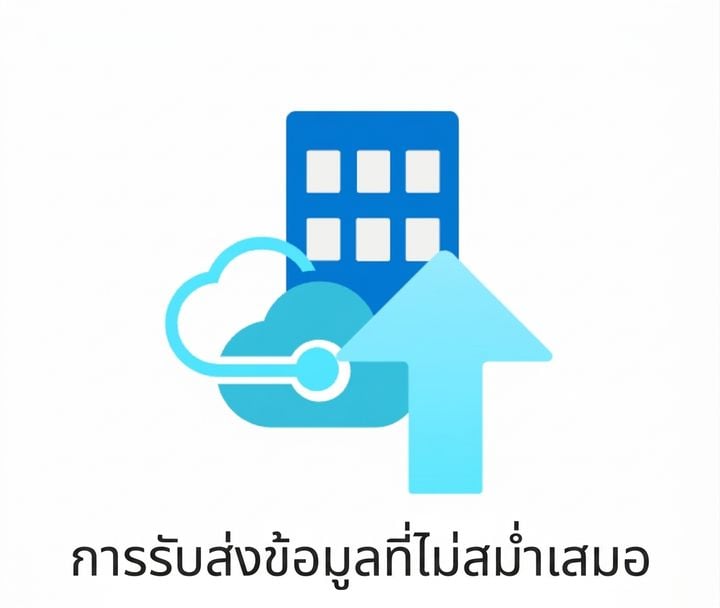 ไอคอนแสดงข้อมูลที่เข้ามาไม่สม่ำเสมอ