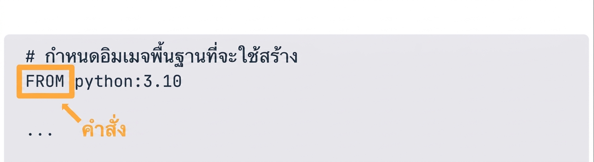 Dockerfile - คำสั่งของ Docker instruction
