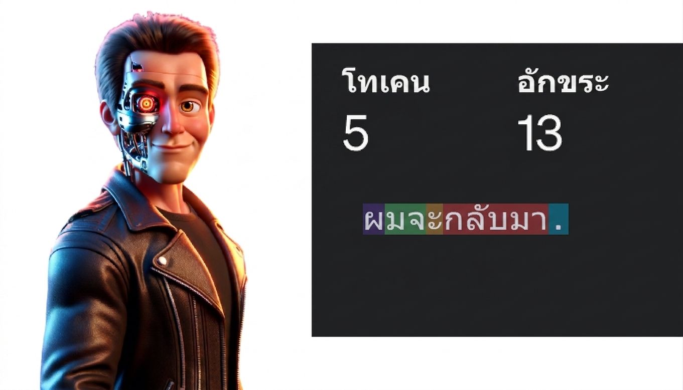 ภาพประกอบชายที่มีรูปลักษณ์คล้ายตัวละคร Terminator จากภาพยนตร์