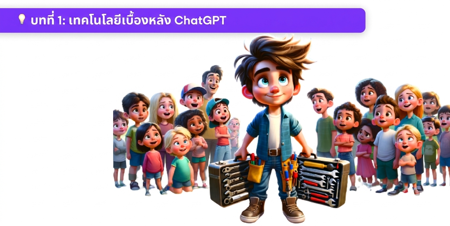 ภาพประกอบบุคคลถือเครื่องมือท่ามกลางกลุ่มผู้ชมที่ชื่นชม