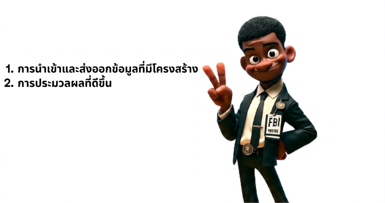 ภาพแสดงตัวการ์ตูนเจ้าหน้าที่ FBI ยกสองนิ้ว
