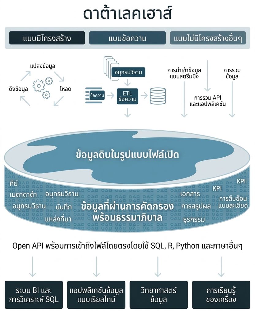 แผนภาพภาพรวม Databricks Lakehouse