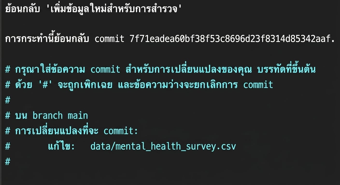 Text editor แสดง Commit