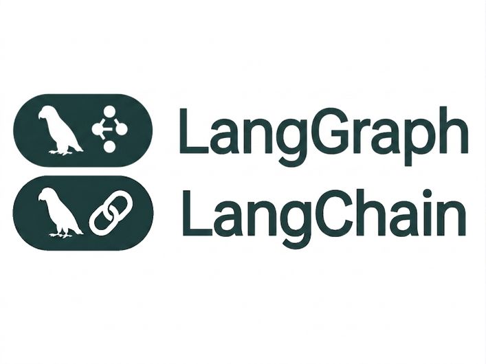 โลโก้ LangGraph และ LangChain