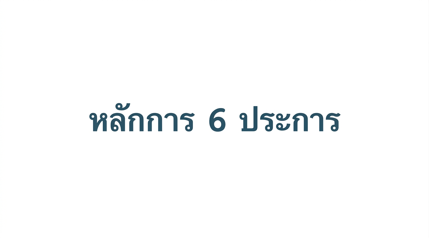 ข้อความระบุว่า: หกหลักการ
