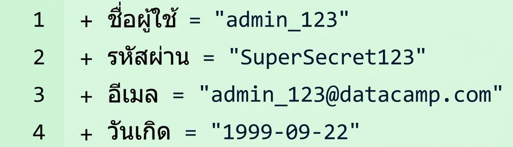 Commit ที่มีข้อมูลละเอียดอ่อน