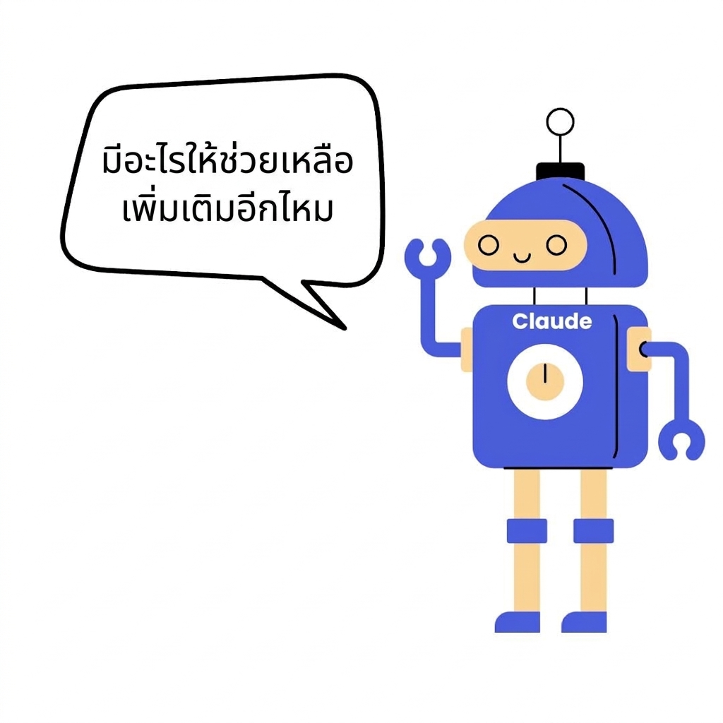 บอตถามว่า "Is there anything else I can help you with today?"