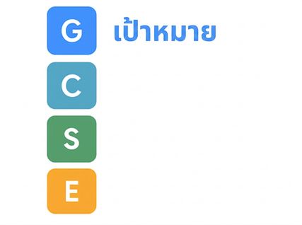 ตัวอักษร GCSE พร้อมคำว่า Goal สะกดออกมา