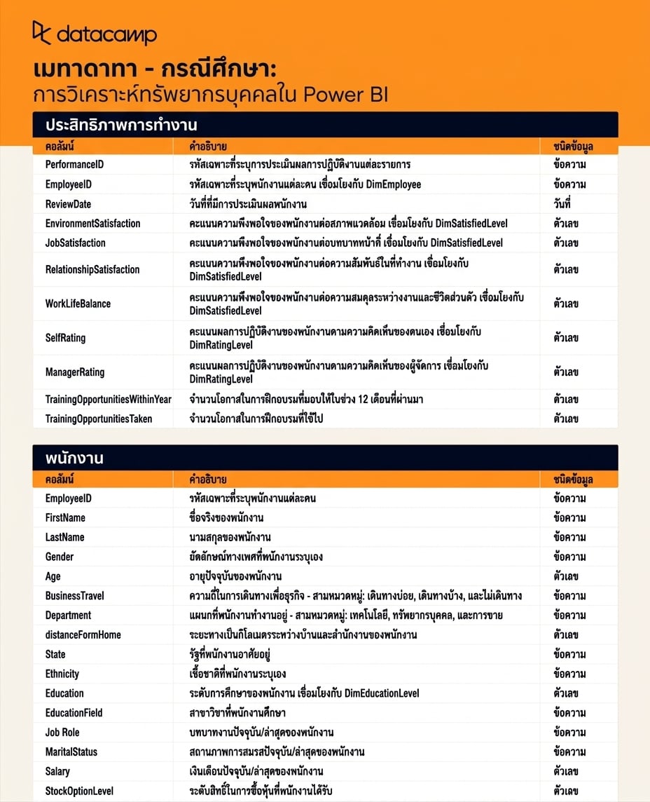 ภาพหน้าจอ Metadata Sheet