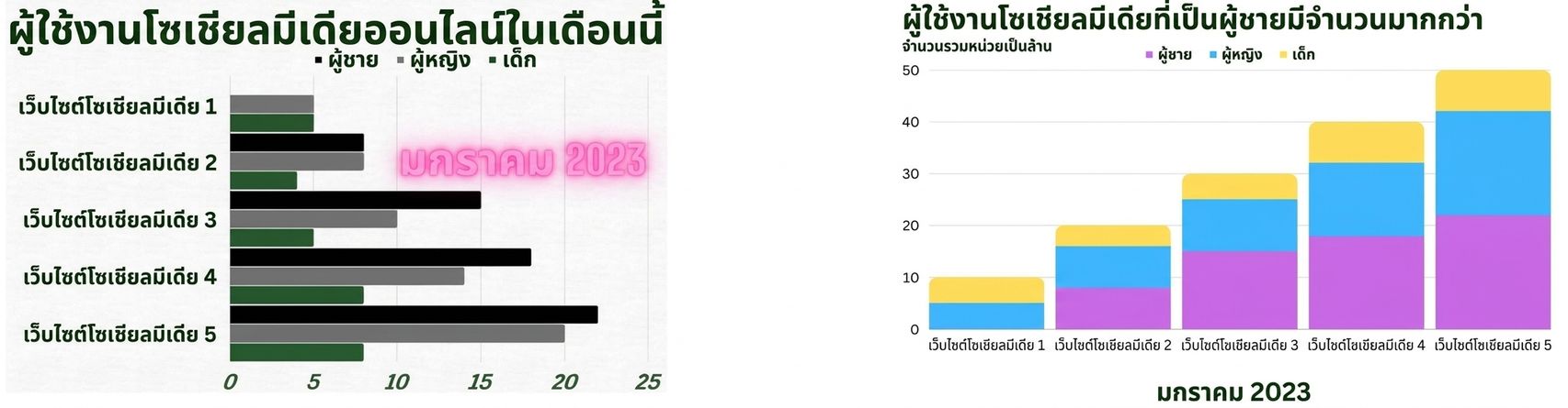 two charts are shown, one on the left with too much clutter and the one on the right with clutter corrections made
