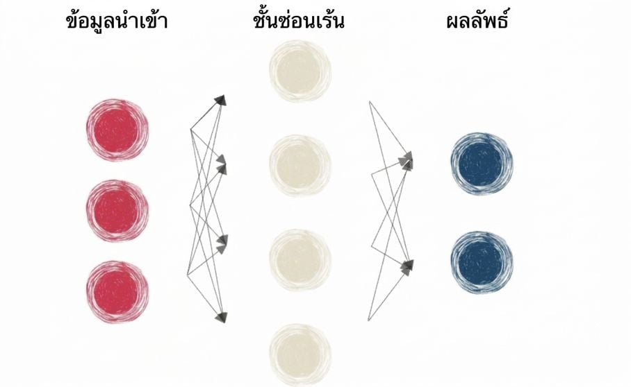 แผนภาพ neural network ขนาดเล็ก