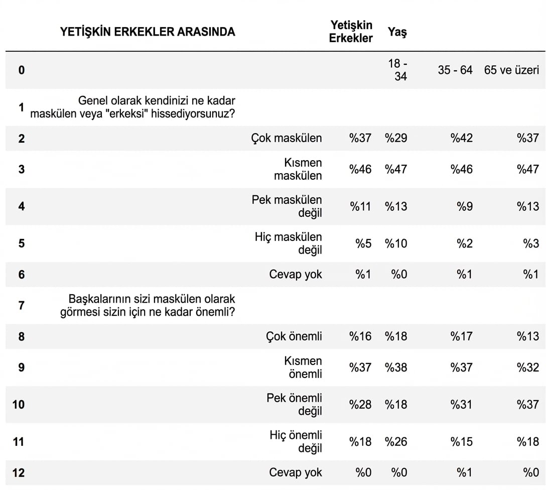 "Düzensiz" bir DataFrame