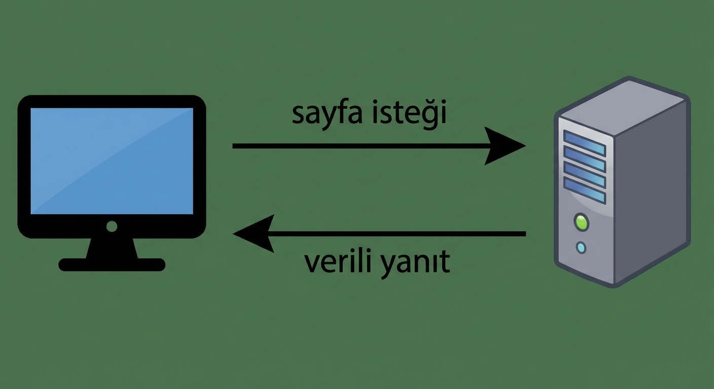 İstek-yanıt modelini gösteren diyagram