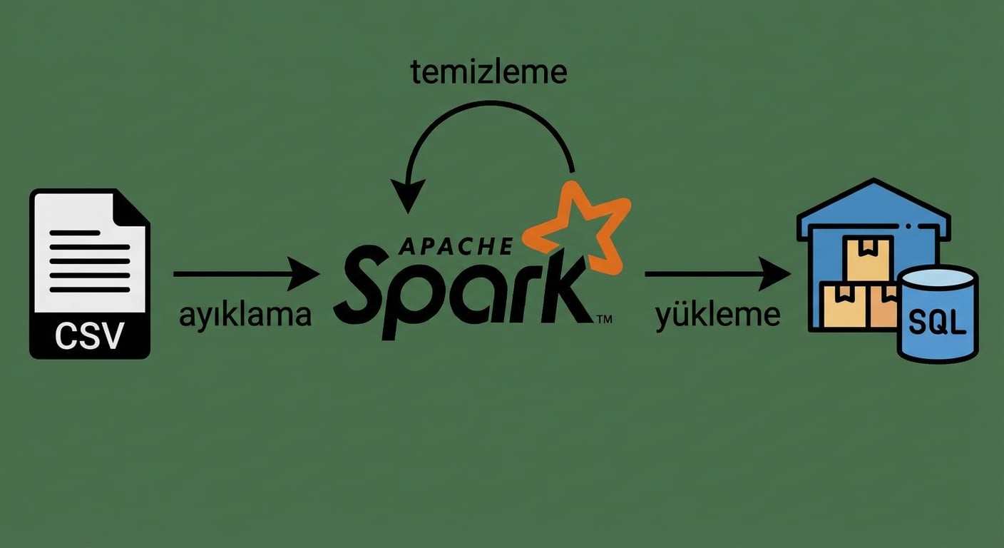 Spark kullanarak CSV'den çıkaran basit örnek işlem hattı