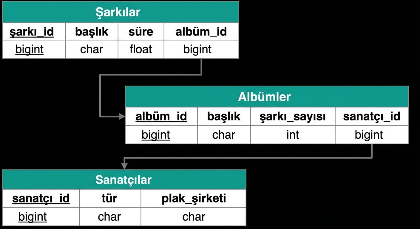 Şarkı örneğinin mantıksal şeması