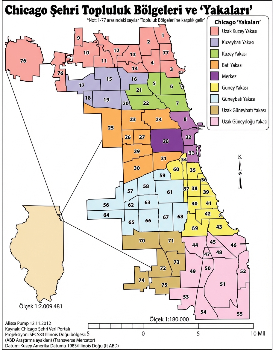 Chicago mahalle meclis bölgeleri haritası