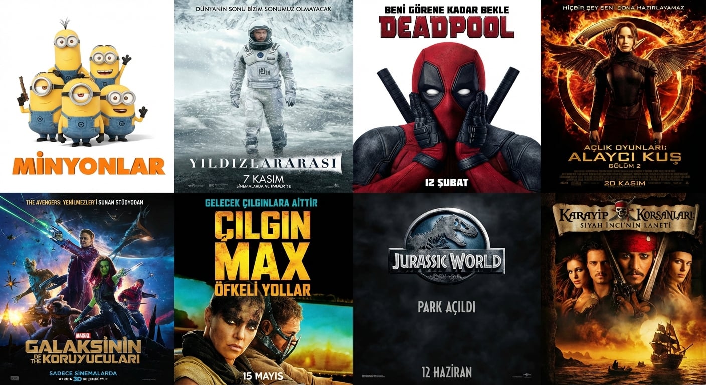 Film afişleri kolajı