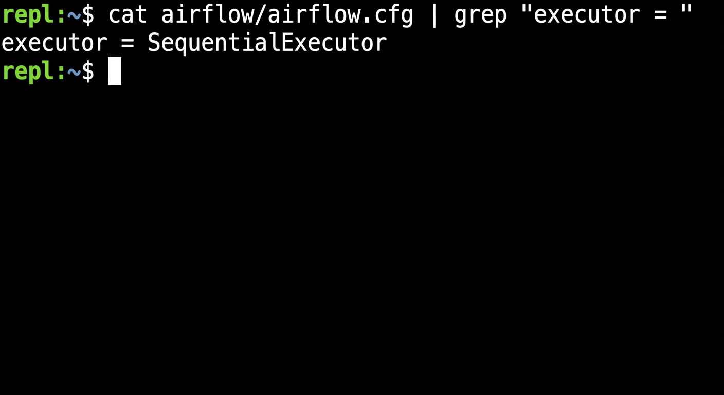 cat airflow.cfg | grep "executor = "