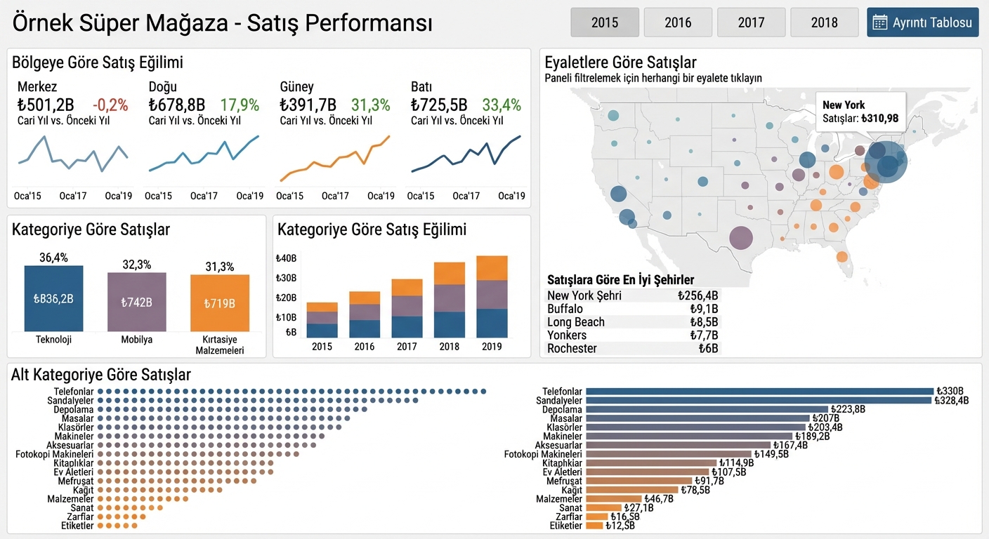 mağaza performansı panosu