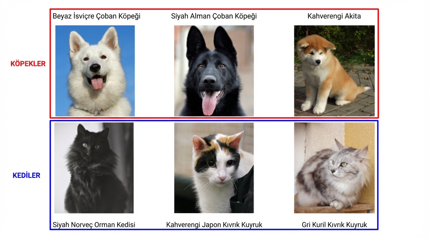 köpekler ve kediler türe göre